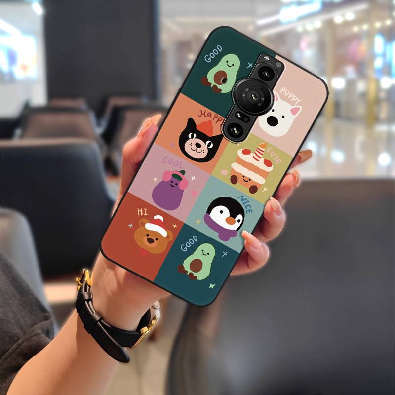 Graffiti Anti-dust Phone Case For Sony Xperia Pro-I Animals Durable Full wrap Dirt-resistant Waterproof Cartoon Cute TPU