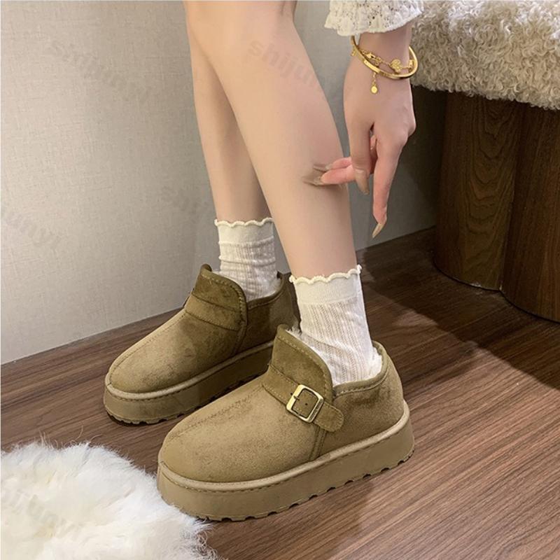 Large Size Women's Snow Boots Winter New Height Increase Plush Thicken Warm Shoes Comfort Outdoor Non Slip Platform Cotton Shoes