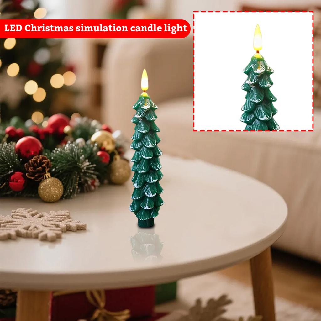 LED Christmas Simulation Candle Lights, Bullet-Shaped  Christmas Decorative Atmosphere Lights