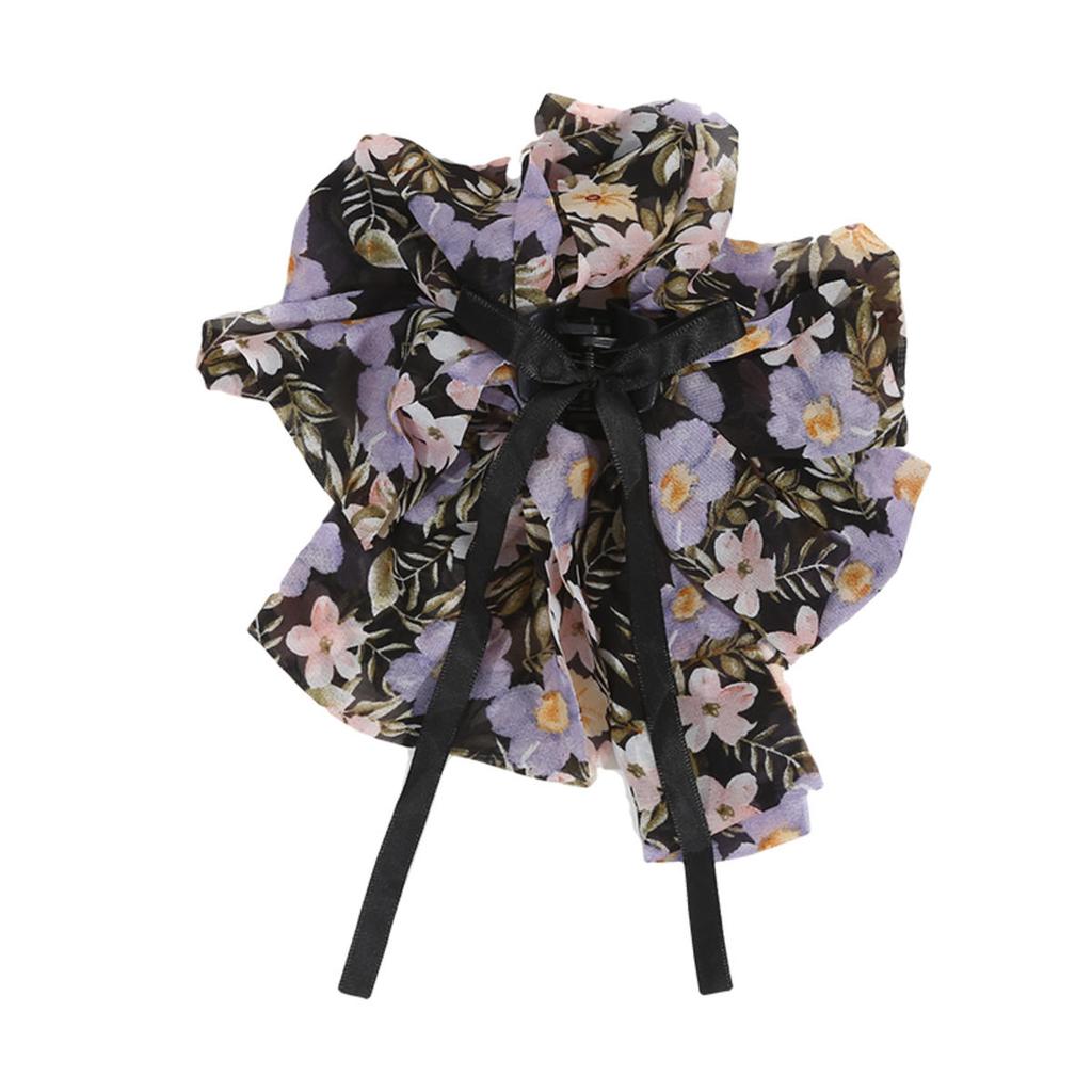 Elegant Women Bow Hair Claw Bowknot Clips Stain Barrettes Hairpin Women Ponytail Horsetail Clip Hair Bands Accessories
