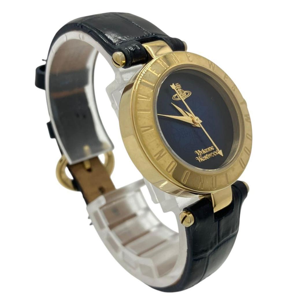 Used Working Item Vivienne Westwood Watch Quartz Orb Gold Unisex with Box