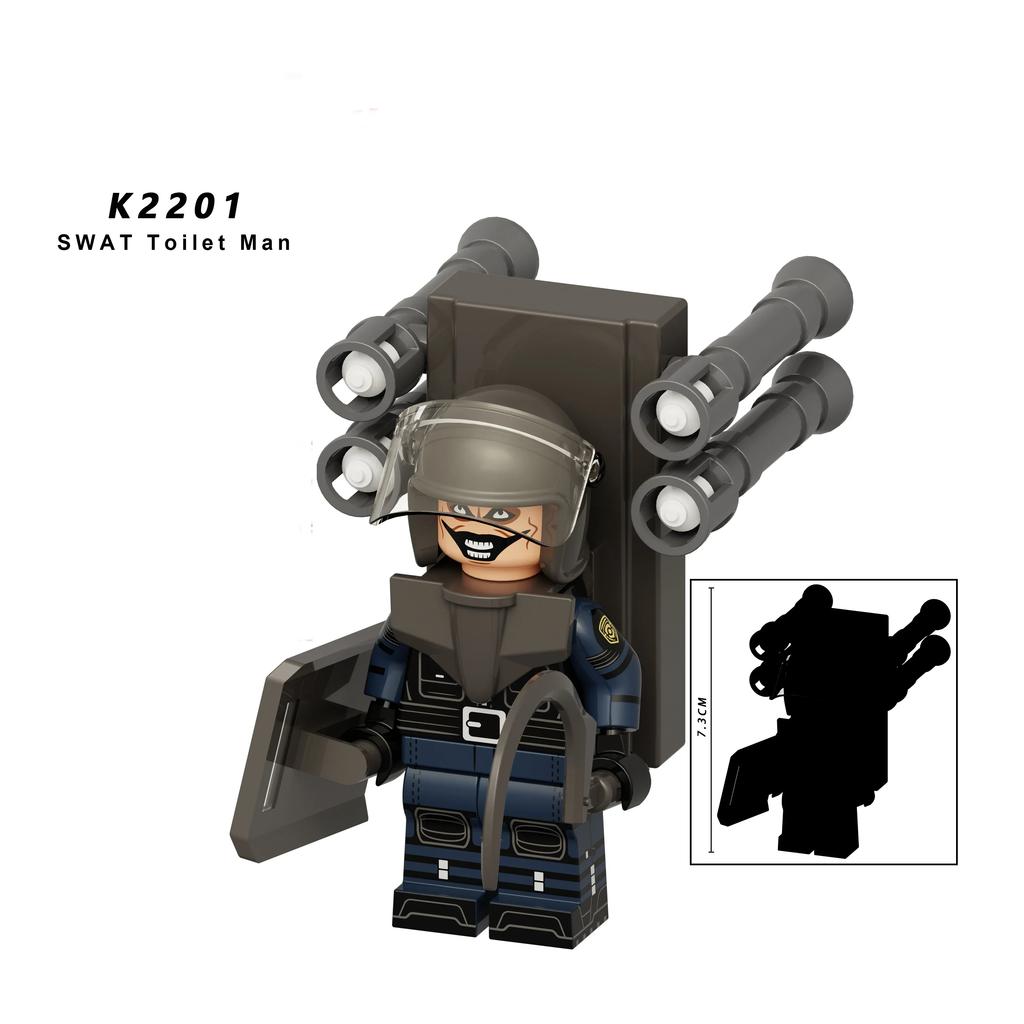 Skibidi Toilet Man Anime Cartoon Bricks Dolls Cameraman Speakerman TV Man Mini Action Bricks Toy Figures Building Blocks