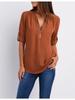 2026 Dames Cool Los Shirt Diepe V-hals Chiffon Mode Blouse Casual Dames Tops Sexy Rits Pullover Grote Maten