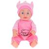 Babypuppe 30 cm Set mit Flasche und Schlafanzug - Himbeere