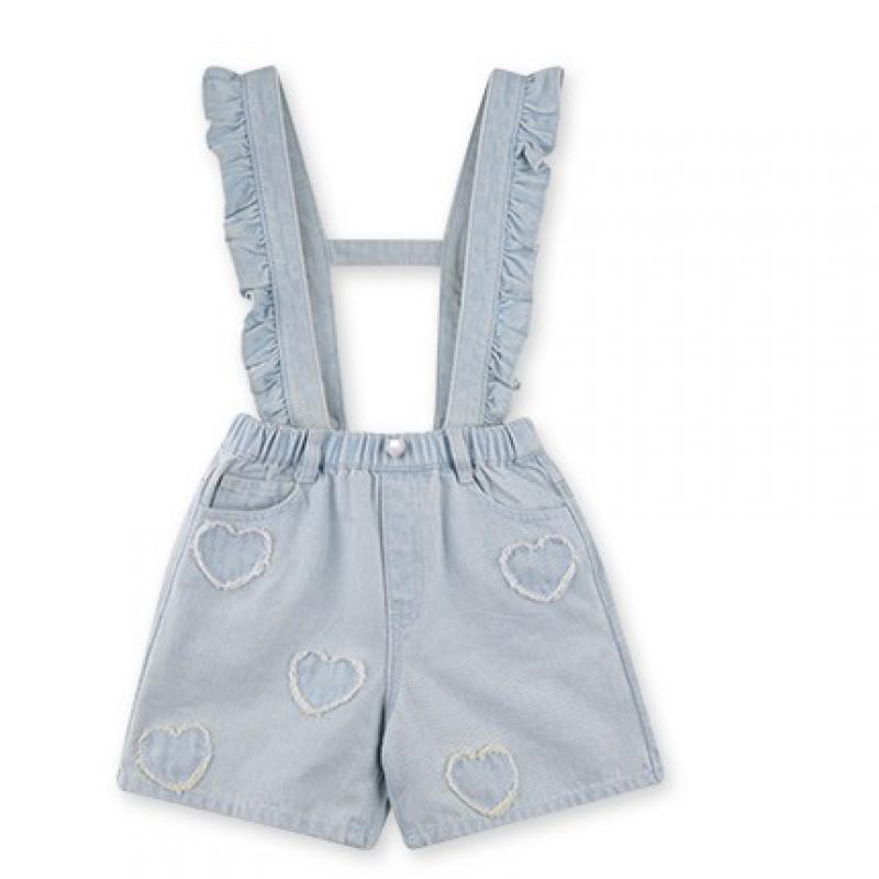 [lilypuri] Rüschen-Overalls 4-teilige Hose 2-farbig 