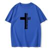Camiseta de Manga Corta para Hombre de Verano con Estampado de Letra Cruzada Cuello Redondo Moderna Casual Hip-hop Camiseta Top para Hombre