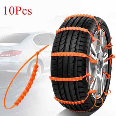 10Pcs Universal Winter Nylon Snow Mud Anti-skid Tire Cha Tendon For Car Sedan