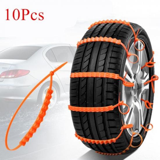 

10Pcs Universal Winter Nylon Snow Mud Anti-skid Tire Cha Tendon For Car Sedan
