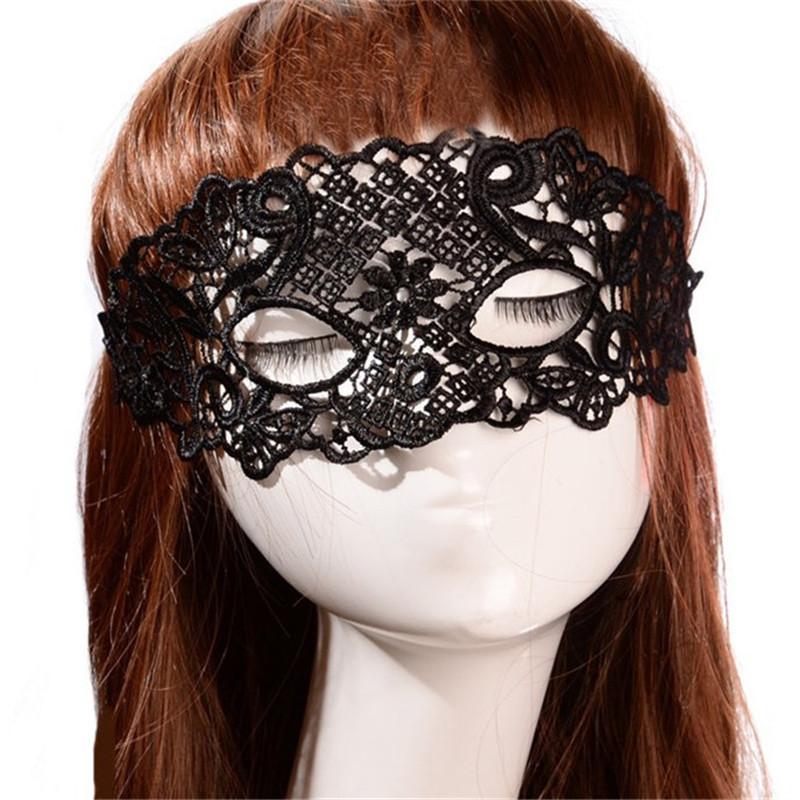 Porn Sex Lingerie For Woman Black/White/Red Hollow Out Lace Eye Mask Halloween Party Sexy Costumes Erotic Toys For Adults