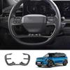 Carbon Fiber Texture ABS Steering Wheel Stickers for Kia EV9 2023-2024