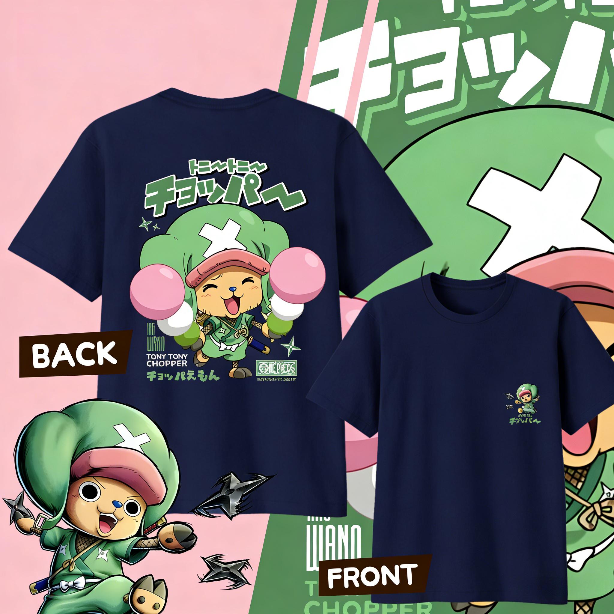Anime One Piece Tony Tony Chopper Cotton Tshirt 2026 Summer KidsUnisexsWomens Fashion Casual Short Sleeved Tshirt Streetwear S