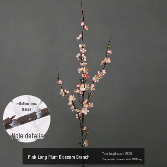 Artificial Peach & Plum Blossom Tree Ornaments – Chinese New Year Decorative Flower Arrangement