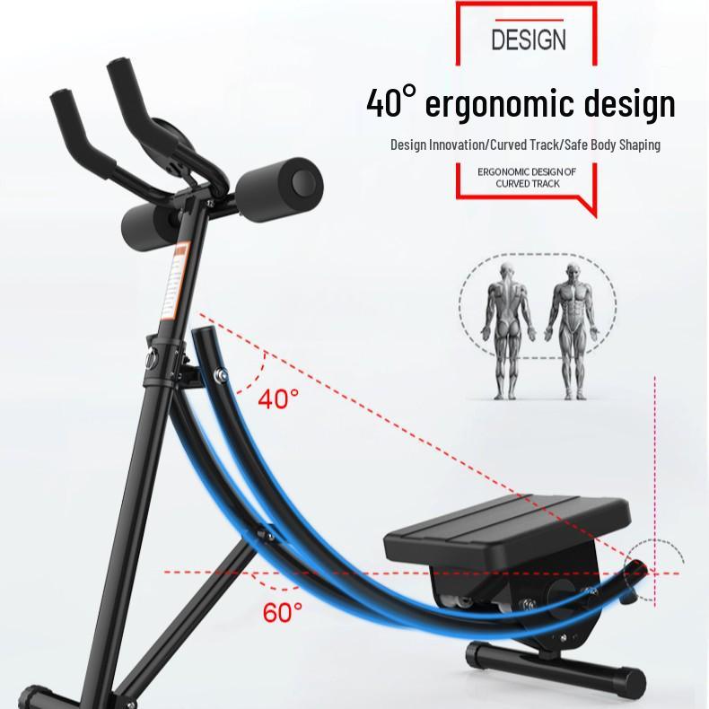 Folding Abdominal Roller Coaster: Home Waist & Ab Muscle Trainer