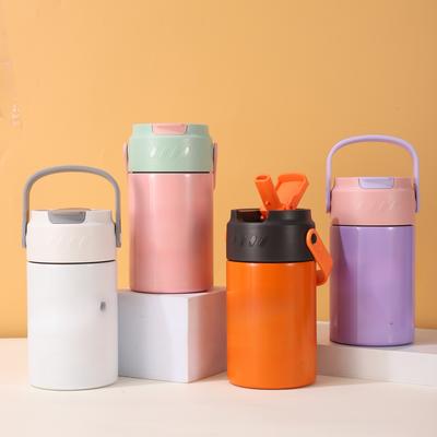 316 Stainless Steel Portable Thermos Pot with Straw Insulation Braised Pot Student Couple Office Gift Cups