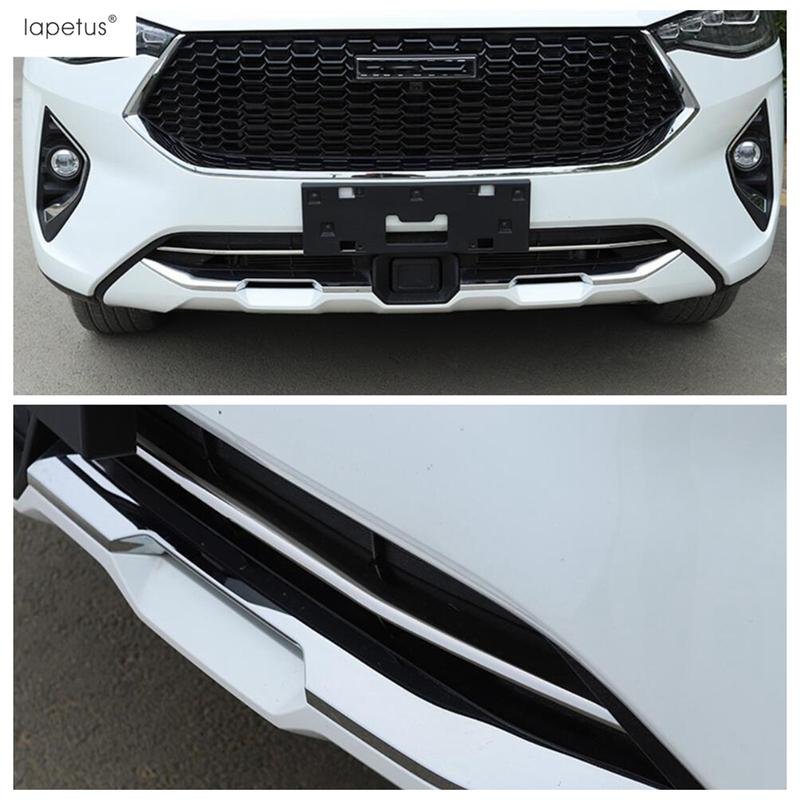 Front Bumper Lower Bottom Grille Strip Protection Decoration Cover Trim Stainless Steel Accessories For Haval F7 F7X 2018 -
