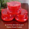 Einweggeschirr Rot PP 3-teiliges Set