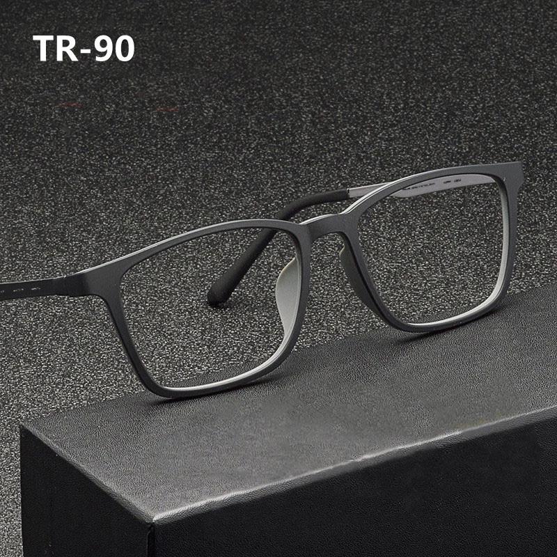 

Ultralight Black Reading Glasses For Men Metal Prescription Glasses Blue Light Blcoking 0
