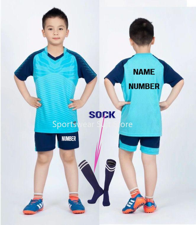 Boys Football Shirts Shorts With Pockets Boys Soccer Jerseys Suits Personalized Custom Children's Football Clothing Uniforms