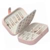 Schmuckaufbewahrungsbox Ring Ohrring Halskette Halter Organizer Tragbar Große Kapazität Geschenk Rosa