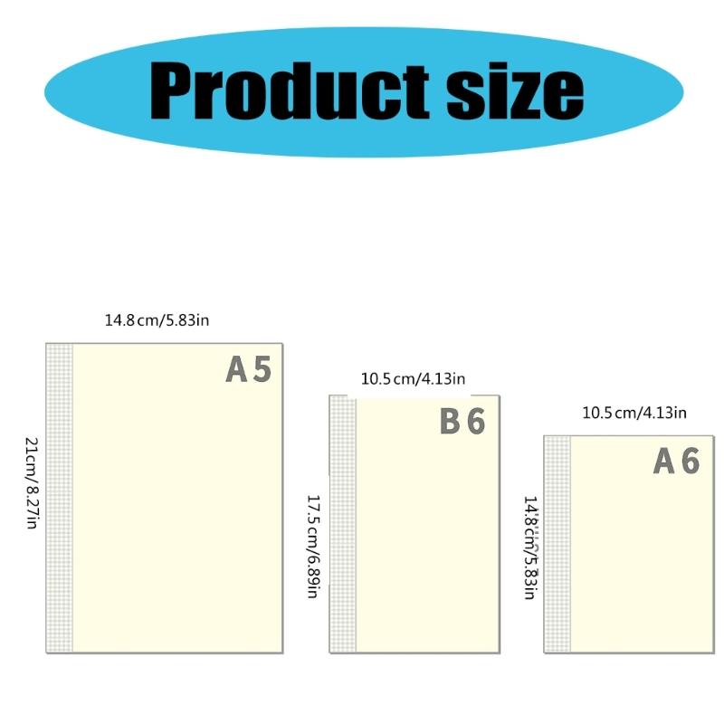 Stationery Notebooks Multifunctional A 5 A 6 B6 Squared Notebook Lined Notepads Blank Writing Pad Pocket Notebooks