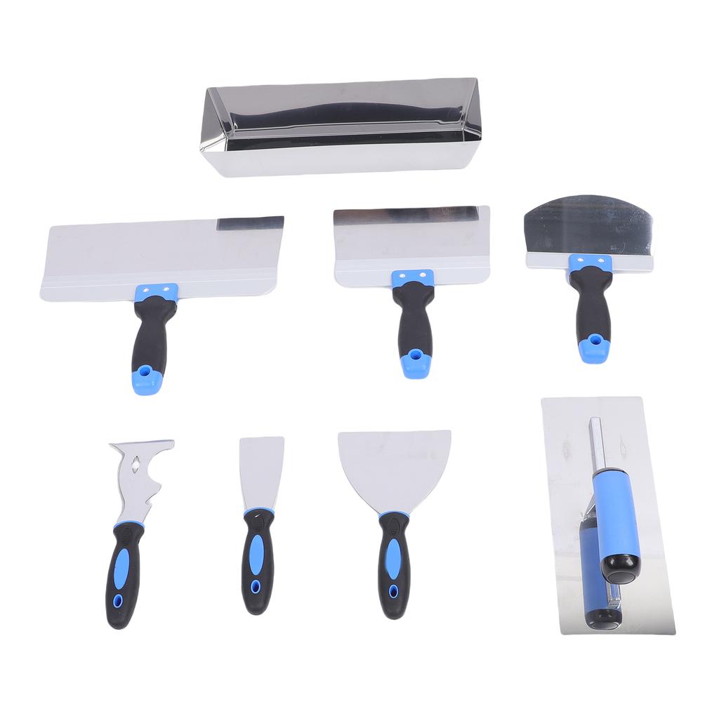 Drywall Spatula Set Stainless Steel Scraper Shovel Plastering Trowel 14 Inch Mud Pan for Wall Taping Spreading Painting