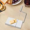 Stainless Steel Cheese Cutter - Durable Stainless Steel Cheese Cutter with 6 Replacement Wires | Multipurpose Butter Sausage Ham Cutter Board & Food S