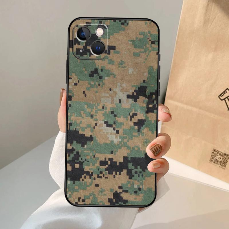 US ARMY Digital Camouflage Case For iPhone 16 15 14 13 12 11 Pro Max XS XR X Plus 12 13 Mini Bumper Back Cover