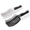 Curved Boar Bristle Hair Brush Professional Detangling Hairbrush Head Massage Comb Hairdressing Styling Comb for Women Men
