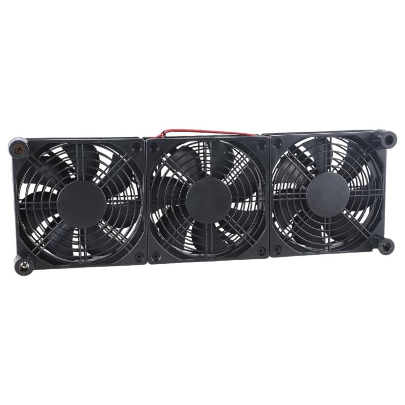 Three 120mm 5V USB Powered PC Router Fans 1 Speed 1400rpm High Airflow Cooling Fan for Router Modem Receiver