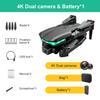 4K High Resolution Remote Control Drone Portable Camping Hiking RC Camera Quadcopter Rechargeable Aircraft Toy Holiday Present