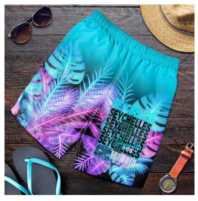 Africa Seychelles map flag 3D printed men s Bermuda Hawaii surfing national badge beach shorts XS