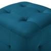 Tables de chevet - Maison Exclusive - 2 pcs - Tissu velours - Bleu - 30x30x30 cm