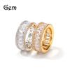 Hot Sale Accessories, Copper Inlaid Zircon T Square Zirconium Ring Couple Simple Personality Men's Ring