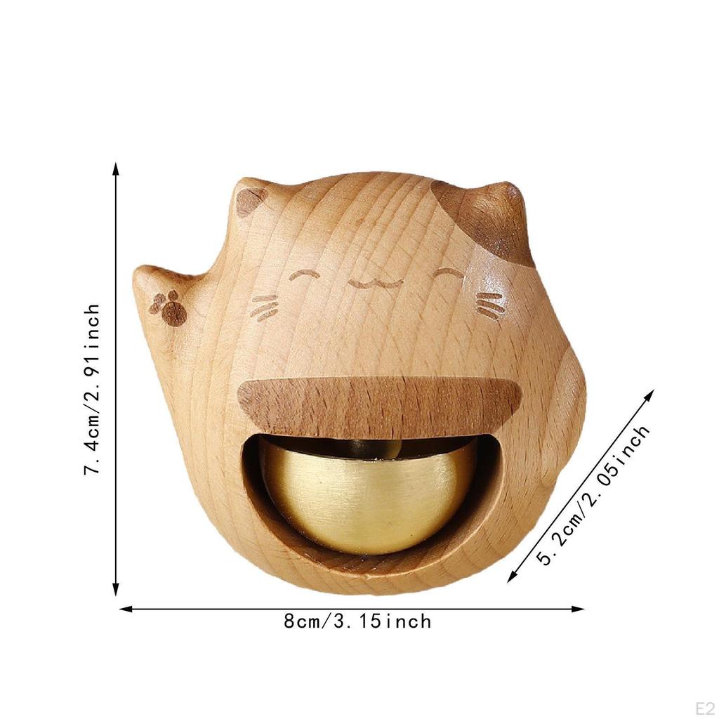 Clopoțel de ușă pentru pisici Clopoțel pentru comercianți Cadou drăguț portabil, Ornament, Bun venit creativ din lemn pentru ușă