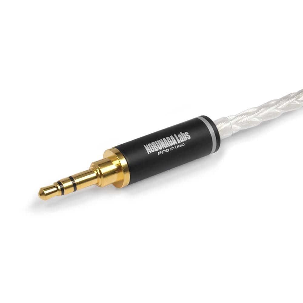 NOBUNAGA Labs PREMIUM ONIMARU-HA 3.5mm 3-Pole Stereo Mini to MMCX Upgrade Cable 7N OCC Silver-Plated 8-Core NLP-ONI-HA
