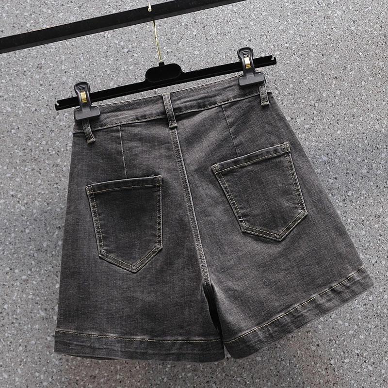 Jean Shorts Pants Women Cotton Summer Versatile Vintage Loose Large Size Casual Wide Leg Pants Shorts