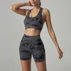 Naadloze Workout Set voor Dames Sportbeha en Hoge Taille Shorts Twee Delige Outfits Rekbare Sportschool Yoga Hardlopen Fitnesspak
