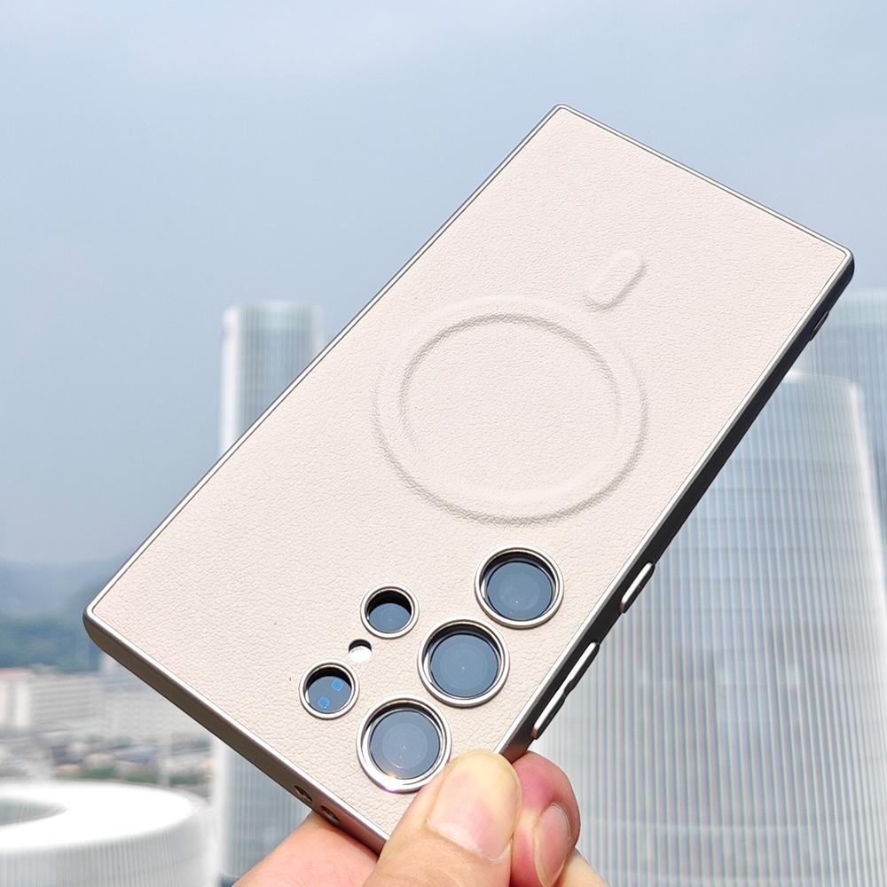 

Оригинальный кожаный чехол для телефона Samsung Galaxy S23 S24 S25 Ultra, роскошный защитный чехол Magnetism S25Ultra S24Ultra Galaxy S25 Ultra&Only Case (No Pen)