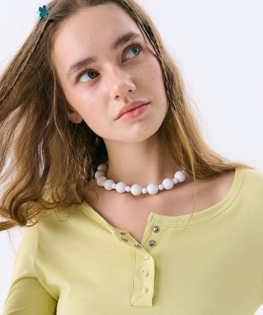 Junejune Space Colored Necklace_White