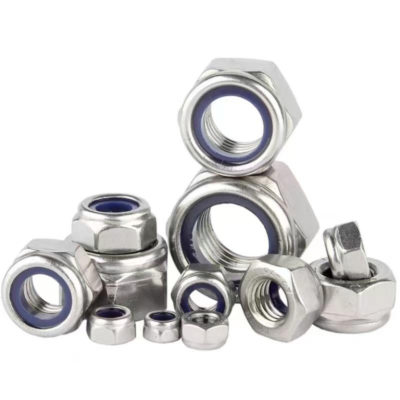 Galvanized Hexagon Self-Locking Nut, Anti-Loosening and Anti-Slip, Grades 4.8, Sizes M2-M5
