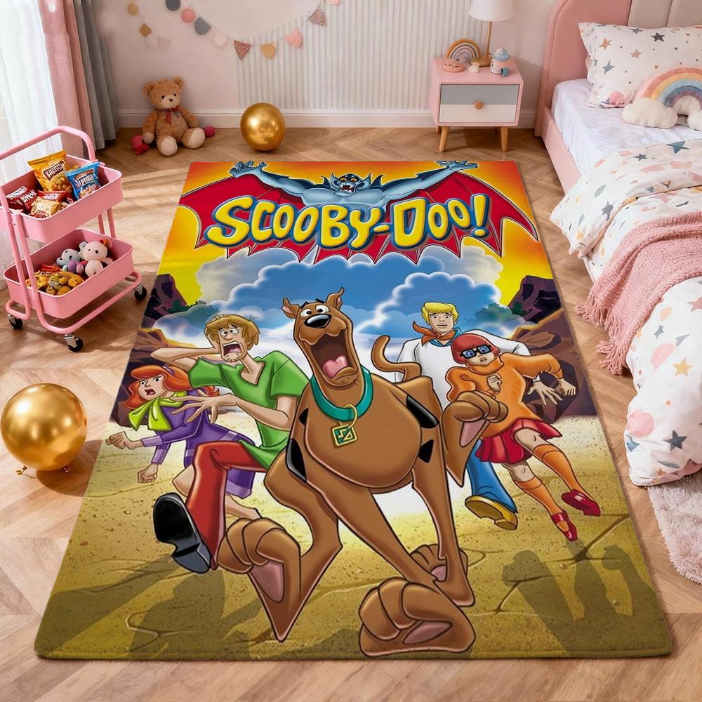Scoobydoo Mystery Inc Gang Adventure Indoor Rug Nonslip Easyclean Carpet For Living Room Bedroom Hallway Home Decor Birthday Gift