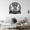 Custom Metal Wall Art Hot Air Balloon Silhouette Personalized Home Decor Garden Kitchen Sign