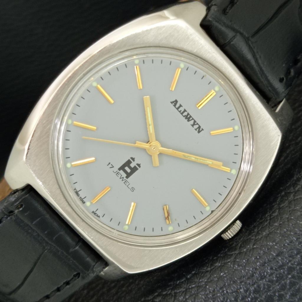 

ALLWYN 6300A HAND-WINDING VINTAGE INDIA MENS GREY COLOR DIAL WATCH a706037-1