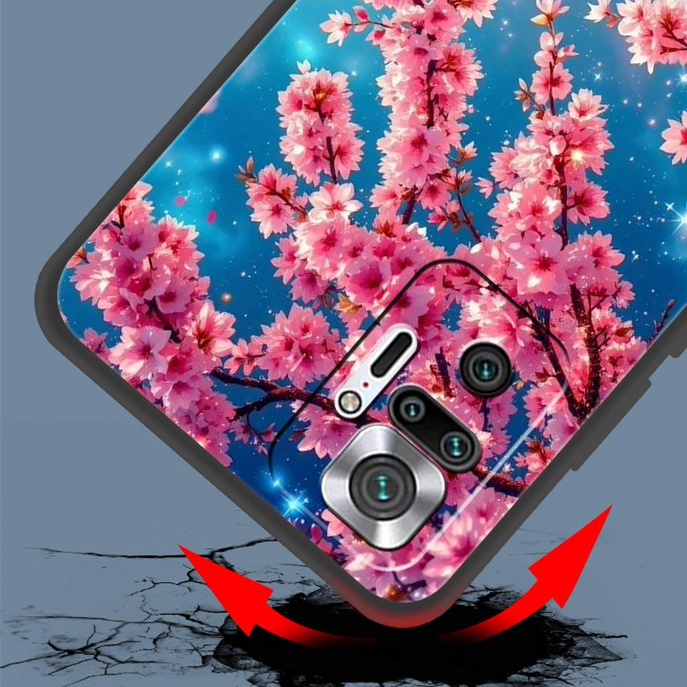 Korean Flower Phone Case Cover for Redmi 14C 10C Note 15 14 13 12 10 11 K40 Pro Plus 5G Soft TPU Shockproof Shell Fundas Capas