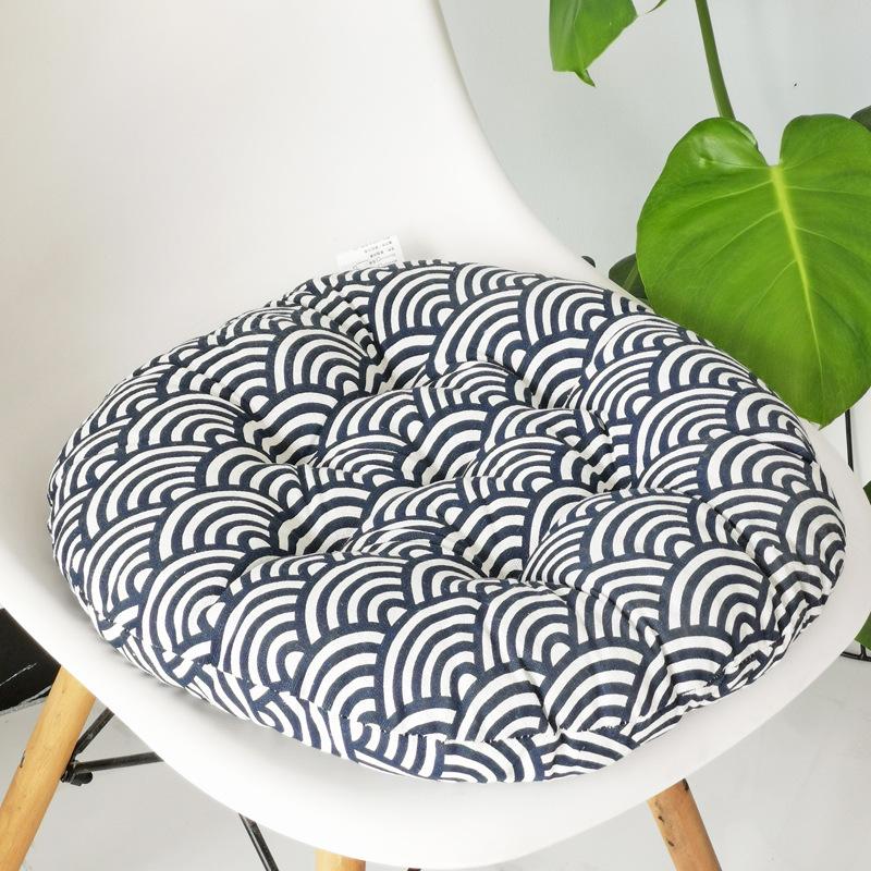 Coarse Cloth Round Style Cotton and Linen Style Seat Cushion Home Circular Cushion Japanese Style Futon Cushion Decoration