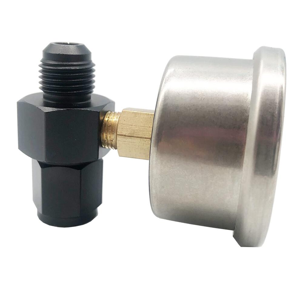 Fuel Pressure Gauge Liquid 0-100psi Oil Pressure Gauge 1/8" NPT + AN4 Adapter