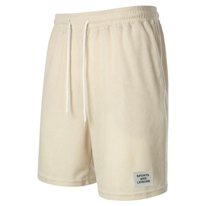 Summer New Style Men's Solid Color Sports Pants Corduroy Simple Five-point Shorts Loose And Comfortable Casual Pants