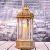 Wind Lantern Six Corners Beautiful Lighting Vintage Christmas LED Candle Lantern Courtyard Decoration
