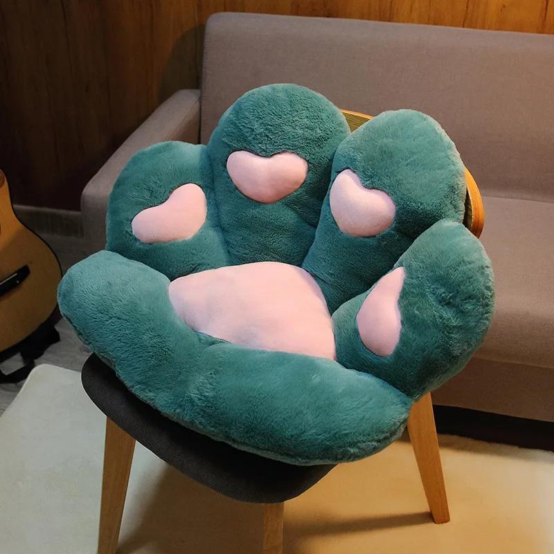 Soft Stuffed Cat Paw Pillow Plush Chair Cushion Kawaii Sofa Indoor Floor Chair Home Decor Throw Pillow Toy Back Rest Pillow Gift