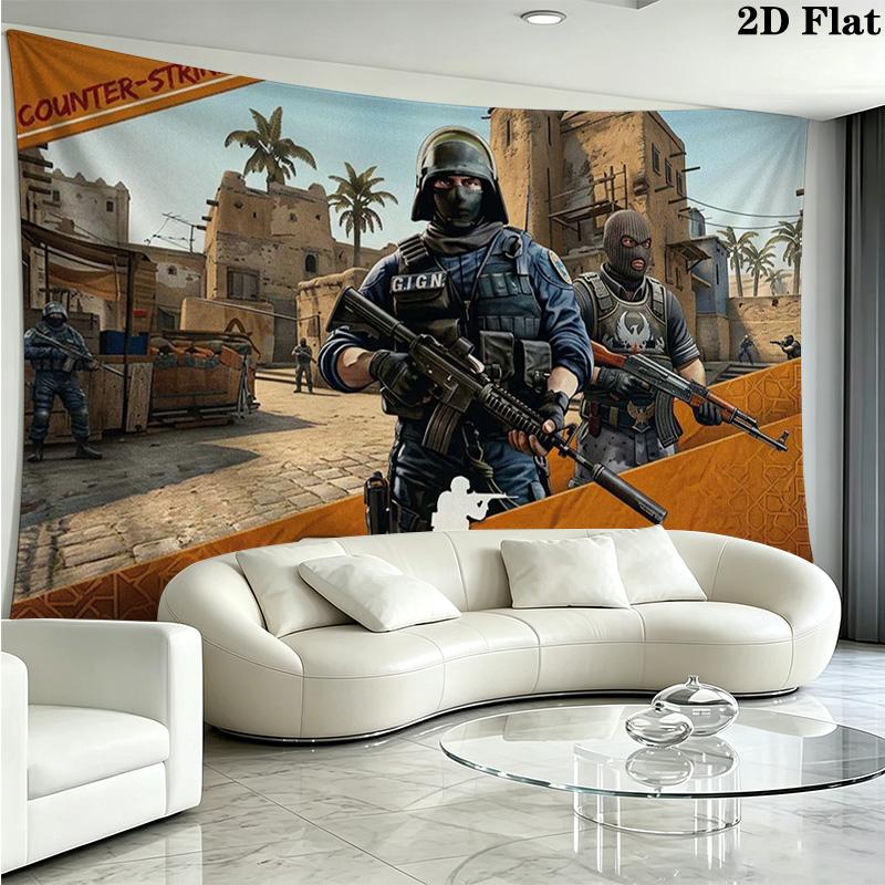 csgo Wall Tapestry Aesthetic Wall Hanging Printed Fabric Blanket Decorative Tapestries for Bedroom Living Room Home Decor